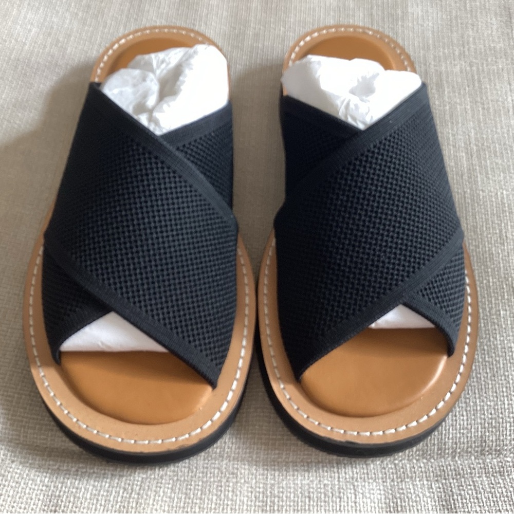 Everlane The ReKnit City Flatform Black Sandals 6.5 - Picture 2 of 7